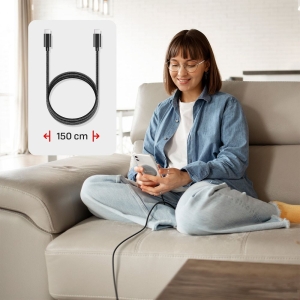 Forcell F-Energy Smart Charge USB C Qi2 15W MagSafe kompatibilní indukční nabíječka s odnímatelným 1,5m kabelem, stříbrná
