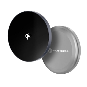 Forcell F-Energy Smart Charge USB C Qi2 15W MagSafe kompatibilní indukční nabíječka s odnímatelným 1,5m kabelem, stříbrná
