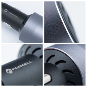 Autonabíječka Forcell F-Energy Alu 2 x USB C + USB A QC4.0 PD SFC2.0 85W šedá