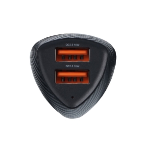 Autonabíječka Forcell F-Energy Carbon 2 x USB A QC3.0 3A 36W, černá