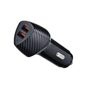 Autonabíječka Forcell F-Energy Carbon 2 x USB A QC3.0 3A 36W, černá
