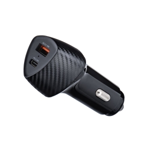 Autonabíječka Forcell F-Energy Carbon USB C + USB A QC3.0 PD 3A 38W, černá