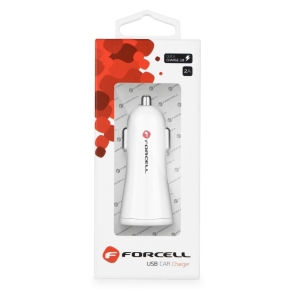Autonabíječka Forcell F-Energy USB A 2,4A 10W QC3.0, bílá