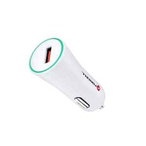 Autonabíječka Forcell F-Energy USB A 2,4A 10W QC3.0, bílá