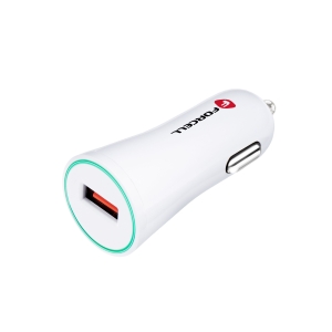 Autonabíječka Forcell F-Energy USB A 2,4A 10W QC3.0, bílá