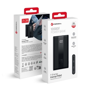 Powerbanka Forcell F-Energy Energo QC3.0 PD 22,5W 10000 mAh, černá