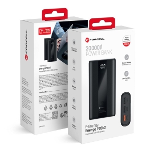 Powerbanka Forcell F-Energy Energo P20K2 QC3.0 PD 22,5W 20000 mAh, černá
