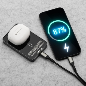 Powerbanka kompatibilní s MagSafe Forcell F-Energy SuperSlim QC4.0 PD 15W 10000 mAh, černá