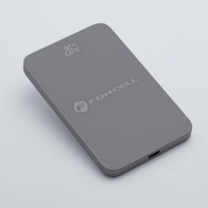 Powerbanka kompatibilní s MagSafe Forcell F-Energy SuperSlim QC4.0 PD 15W 5000 mAh, šedá