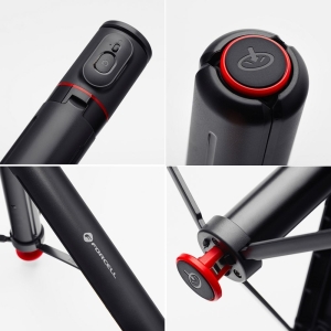 FORCELL F-GRIP automatická selfie tyč (33 až 177cm) s bezdrátovým dálkovým ovládáním, stativ, černá