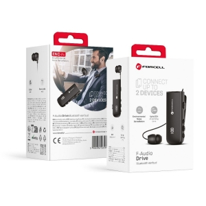 Forcell F-Audio Drive EarBud Bluetooth, ENC, podporuje dvě zařízení současně, černá