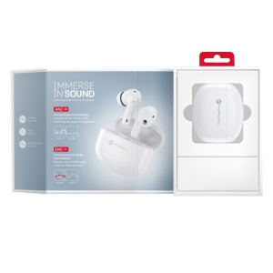 TWS sluchátka Forcell F-Audio TWS Clear Sound, bílá