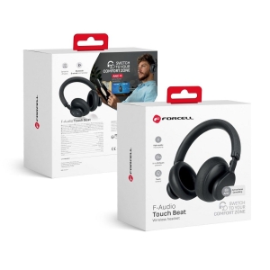 Bezdrátová sluchátka Forcell F-Audio ANC Touch Beat, černá