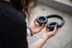 Bezdrátová sluchátka Forcell F-Audio ANC Touch Beat, černá
