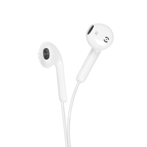 Sluchátka Forcell F-Audio HR-ME25 s mikrofonem Lightning, bílá