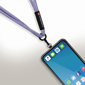Nastavitelná crossbody šňůrka na telefon Forcell F-Design (max. 82,5 cm v poutku) fialová