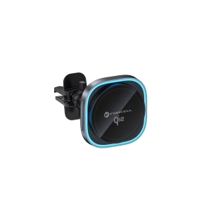 FORCELL F-GRIP Air Mag (F-07) indukční nabíjecí držák Qi2 pro MagSafe, do mřížky ventilátoru, stříbrná