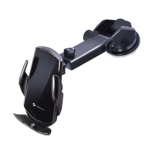 Forcell F-Grip HS1 Qi 15W indukční automatický držák telefonu do auta na čelní sklo/mřížku, černý