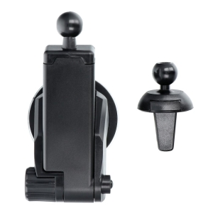 Forcell F-Grip HS1 Qi 15W indukční automatický držák telefonu do auta na čelní sklo/mřížku, černý