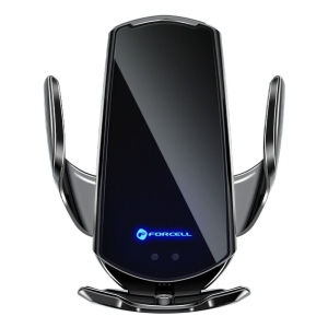 Forcell F-Grip HS1 Qi 15W indukční automatický držák telefonu do auta na čelní sklo/mřížku, černý