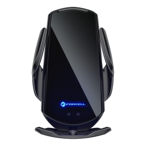Forcell F-Grip HS1 Qi 15W indukční automatický držák telefonu do auta na čelní sklo/mřížku, černý