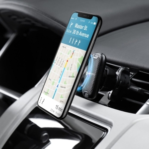 Magnetický držák telefonu do auta Forcell F-Grip Carbon H-CT325 do mřížky, černý