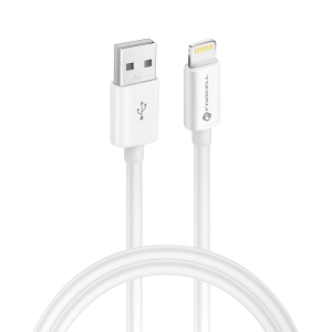 Kabel USB A na Lightning Forcell F-Energy MFi 2.4A 12W 1m, bílý