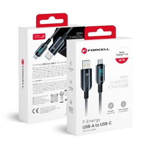 Digitální Kabel Forcell F-Energy USB A na USB C QC4.0 PD 3A 66W 1,2 m černý