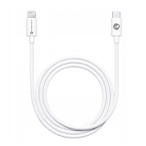 Kabel USB-C na Lightning Forcell F-Energy PD 27W Tube 1 m, bílý