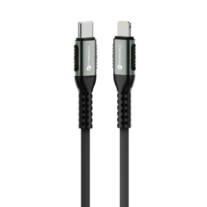 Kabel USB-C na Lightning Forcell F-Energy PD 3A 27W Cafule 0,5 m černý
