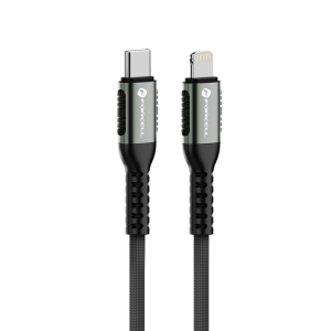 Kabel USB-C na Lightning Forcell F-Energy PD 3A 27W Cafule 2 m, černý