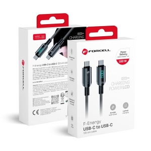 Digitální Kabel Forcell F-Energy USB C na USB C QC4.0 PD 5A 100W 1,2 m černý