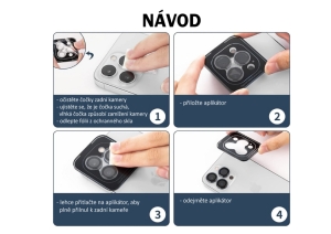 Unicorno ochranné sklo fotoparátu s aplikátorem iPhone 17 AIR black