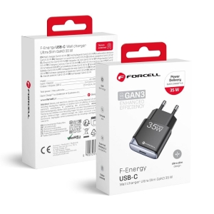 Forcell F-Energy Ultra Slim GaN III USB C, PD 35W QC4.0 3A, černá