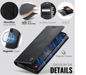 Pouzdro Book CaseMe Magnetic 2v1 iPhone 17 AIR, kompatibilní s magsafe, barva černá