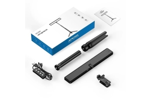 Led světlo Apexel APL-FL06, tripod stojánek, klip na monitor, barva černá