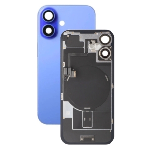 Kryt baterie iPhone 16 blue + metal clip + camera lens + magnet