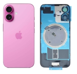 Kryt baterie iPhone 16 pink + metal clip + camera lens + magnet