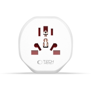 Cestovní adaptér TechProtect WL-09, EU, UK (Anglie), USA, CN, AU, barva bílá