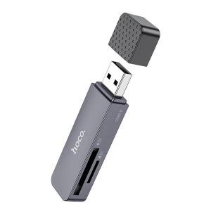 Čtečka paměťových karet HOCO HB45, USB A 3.0, barva metal grey