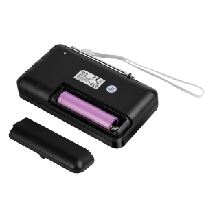 Mini přenosné rádio Hoco HI50, FM, AM, TFT karta, USB disk, baterka, černá