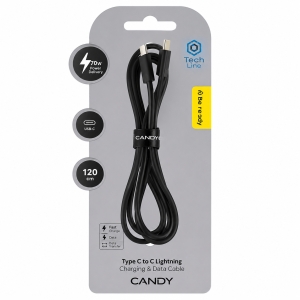 Datový kabel Blavec USB C na Lightning, délka 1m, PD 20W 2,4A, barva černá