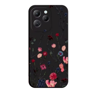Pouzdro Back Case Colorful Flower iPhone 16 Pro, černá