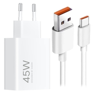Nabíječ Xiaomi MDY-17-EF 45W + kabel 6A USB-C (BULK) white