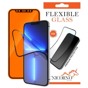 Tvrzené sklo FLEXIBLE NANO iPhone 16 Pro, 17, 17 Pro černá - Unicorno