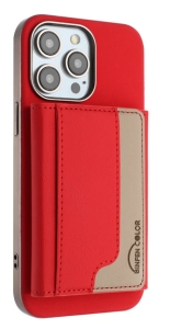 MagSafe wallet Binfen New, na kreditní karty s funkcí stojánku, 6 slotů na kartu, červená