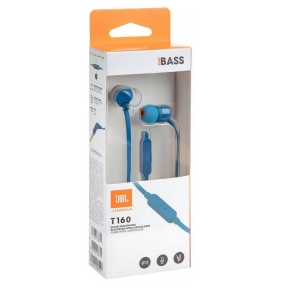 Hands Free JBL Tune 160 jack 3,5mm, barva modrá