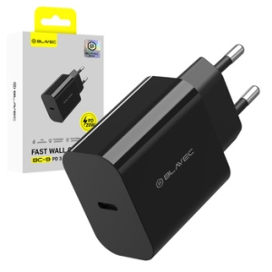 Cestovní nabíječ Blavec, USB C, PD 20W, černá