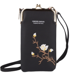 Pouzdro na telefon, univerzální (crossbody), barva černá