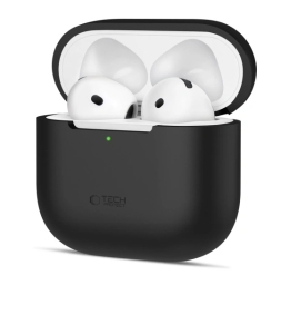 Pouzdro pro Apple AirPods 4 Tech-Protect silicone, černá